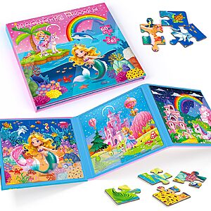 60-Piece JUANCHI 3 in 1 Magnetic Puzzles for Kids (Various) $7.50 + Free Shipping w/ Prime or on $35