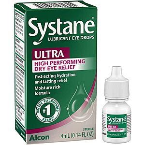 Select Accts:0.14-Oz Systane Ultra Lubricant Eye Drops $2.30 w/ S&S