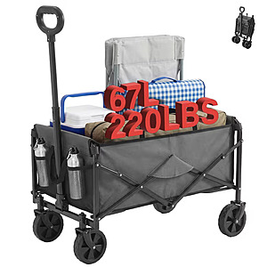 Gianna Collapsible Folding Wagon,Heavy Large Capacity Garden Wagon (67L,220lb) - $27 @ Walmart