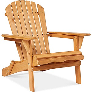 Best Choice Products Natural Folding Wood Outdoor Adirondack Chair(Natural) $59.97 + Free S&H at HomeDepot