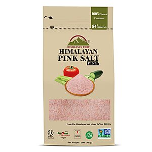Himalayan Chef Pink Himalayan Salt (Fine Grain): 2-lbs $5.64, 8-lbs $16.49, 10-lbs $17.97 & More + Free Shipping w/ Prime or on $35+