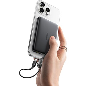 Baseus 10,000mAh Picogo 15W Wireless Magsafe Qi2 Portable Charger w/ Built-in 27W USB-C Cable (Various) $27.49 + FS w/ Prime