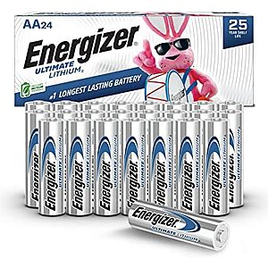 24-ct Energizer Ultimate Lithium AA Batteries $34.75 + Free S&H