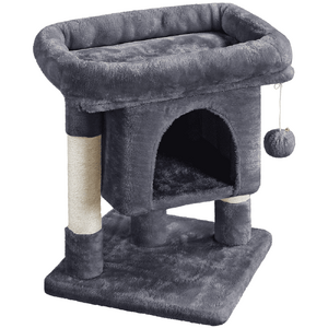 Alden Design 23.5" Tall Cat Tree Condo with Wide Perch and Scratch Posts (6 colors) $28.99