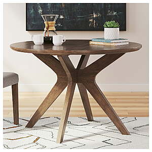 184,FS,45in x 45in Signature Design by Ashley Contemporary Lyncott Dining Table Brown,Walmart