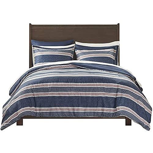 Comfort Spaces Bed in A Bag Co...ockets,King,Stripes Navy/Red