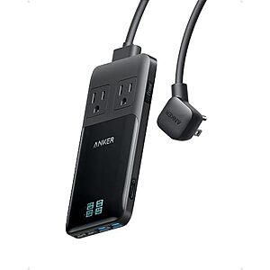 59.99* | 140W Anker Prime Flat Plug Power Strip w/ 5' Extension (2 AC,2 USB-A & 2 USB-C) at Amazon