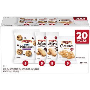 20-Pack Pepperidge Farm Cookies Variety Pack Snack Packs $10.49 w/ S&S + Free Shipping w/ Prime or on $35
