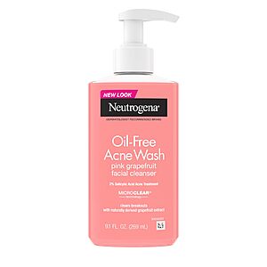 9.1-Oz Neutrogena Oil-Free Pink Grapefruit Acne Face Wash $3.80 w/ Subscribe & Save