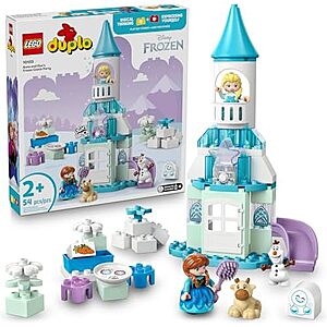 51.99 | 54-Piece LEGO Duplo:Frozen - Anna and Elsa's Frozen Castle Party (10455,2025) at Amazon