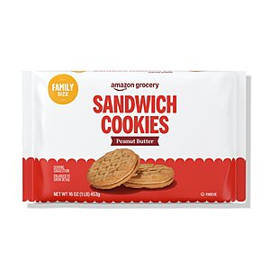 Amazon Grocery,Peanut Butter Sandwich Cookies,1 Lb $2.52 or less