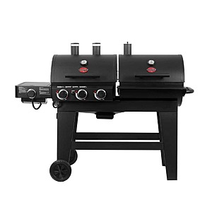 YMMV] Char-Griller Double Play 1,260 sq.,in.3-Burner Gas and Charcoal Grill in Black - $299