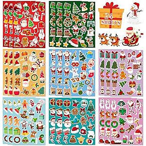 AC] $3.23* | 24-Sheets Hshfamily Kids' Christmas Stickers (480 Stickers) at Amazon