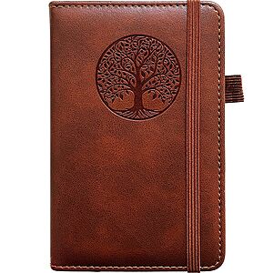 [Prime] BIYUNRO Mini Leather Pocket Journal Notebook (Wood or Green) $3.03 + Free Shipping