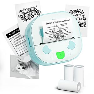 Ndyin Mini Sticker,Thermal Printer - $9.49 After coupon