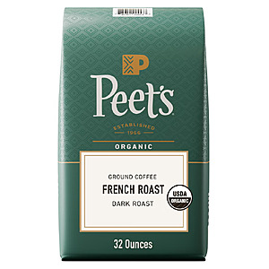 In-store:Peet's Organic Dark French Roast Ground Coffee,32 oz - $15.29