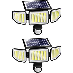 Prime Members:2-Pack Onforu 4500LM Solar Outdoor Lights $16.65 + Free S&H