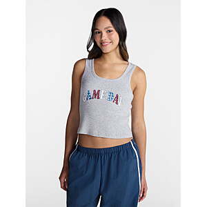 2.50,No Boundaries Ribbed Graphic Game-Day Tank Top,Walmrt
