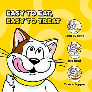 7.99 or less S&S/Clip Q Temptations Creamy Puree Cat Treats,Chicken,Salmon & Tuna,24 Count (33c per treat