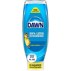 22-Oz Dawn EZ-Squeeze Ultra Dish Soap (Original) 3 for $8 w/ S&S