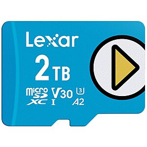 Lexar 2TB Play Blue Micro SD Card,UHS-I,C10,U3,V30,A2,4K,Up to 160MB/s microSDXC Memory Card $279.99