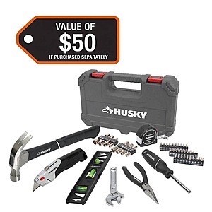 YMMV - Husky- 52-Piece Homeowner's Tool Kit