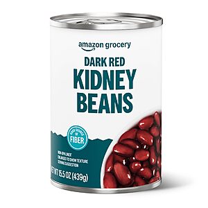 Prime Members:15.5-Oz Amazon Grocery Canned Dark Red Kidney Beans 4 for $2.70 w/ S&S & More + Free S&H