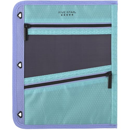 Five Star Pencil Pouch,Pen Ca...keup,Teal/Berry (500207F-ECM