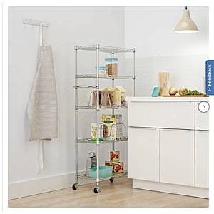 TRINITY Basics EcoStorage 5-tier NSF Certified Rack $54.99 free Shipping Costco.com
