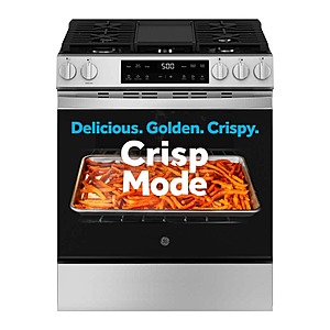 30 in.5-Burners Slide-In Gas Range in Stainless Steel with Crisp Mode $902
