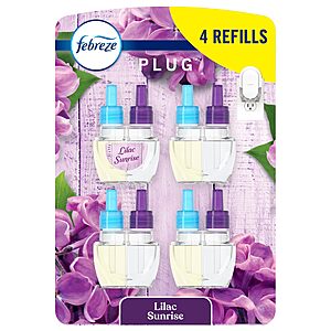 S&S]Febreze Plug In Odor Eliminating Refills Lilac Sunshine (0.87oz,4 Pack) $16.24 + Free S&H w/ Prime or $35