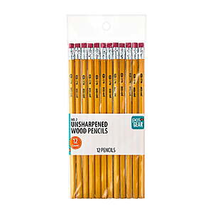 12-Ct Pen+Gear Unsharpened Wood Pencils,#2 HB Lead,Yellow $0.25 w/ W+ s&h