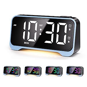 Mesqool RGB Digital Alarm Clock for Kids & Teens with Night Light & Dual Alarms,$14.99 @ Amazon