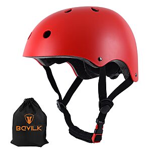 14.99 | 50% Off Kids/Toddler Bike Helmet - 2 Sizes Adjustable Youth Boys/Girls (Matte Red,Small:18.9"-21.3" / 48-54 cm
