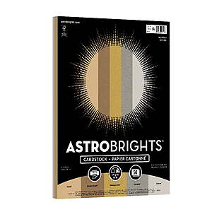 Astrobrights Cardstock,8.5" x 11",65 lb/176 Gsm,Natural Assortment,50 Sheets $5.57