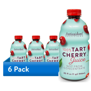 6 pack) Antioxidant Solutions Tart Cherry Juice,Not from Concentrate,32 fl oz,6 Pack $20.22