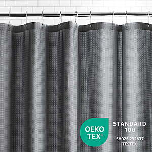11.07 FS Walmart+ or Pick Up Mainstays Eco-Friendly Waffle-Weave Fabric Shower Curtain,with Recycled Polyester,72” x 72”,choice of 5 colors