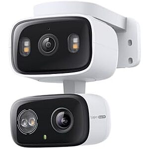 54.99 | Tapo HybridCam Duo 2K 3MP Indoor/Outdoor Dual Lens Pan/Tilt Security Camera + 25% Back w/ Prime Visa Card at Amazon