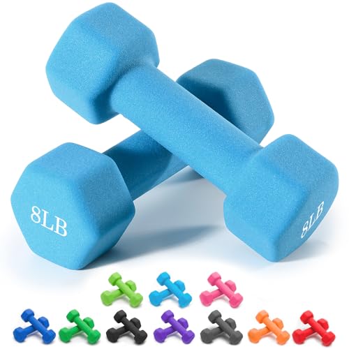 Portzon Weights Dumbbells 10 C...nti-Slip,Anti-roll,Hex Shape