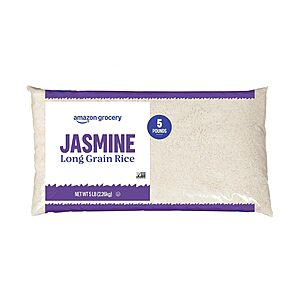Amazon Grocery,Jasmine Long Grain Rice,5 Lb $4.99 @ Amazon