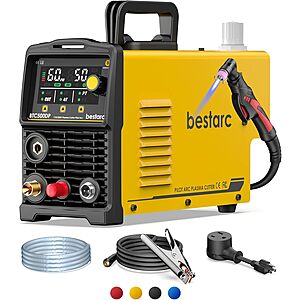Pilot Arc Plasma Cutter,[LED Display][Air Sensor] 50A Plasma Cutter Machine 110/220V Dual Voltage,1/2'' Clean Cut 3/4 Inch Max Cut,Post Flow Mesh,2T/4T for Beginners $99.99