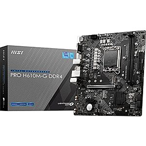 NEW] $69.99 | MSI PRO H610M-G DDR4 V1 Motherboard at Amazon