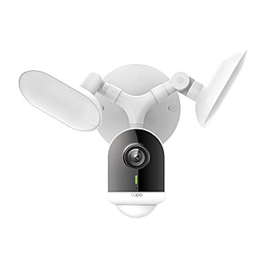 Tapo 2K QHD Wi-Fi Smart Hardwired Outdoor Floodlight Security Camera,Smart AI Detection,2800 Lumens,Motion-Activated $79.99