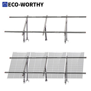 ECO-WORTHY Adjustable Mounting Bracket Kit for 4 Solar Panels $100.80 + Free S&H