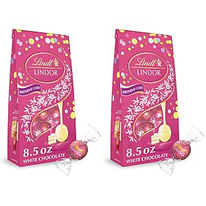 2-Pack 8.5-Oz Lindt LINDOR Birthday Cake White Chocolate Truffles $11.65