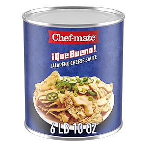 Chef-mate Que Bueno Spicy Nacho Cheese Sauce,Jalapeno Queso,Canned Food,(#10 Can Bulk)~$13.20 With S&S @ Amazon