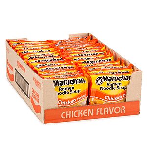 11.29:Maruchan Ramen Noodle Soup,Chicken Flavor Japanese-Style Instant Noodles,3 Oz (24 Pack