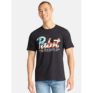 2.38:Pabst Blue Ribbon,Men's & Big Men's Graphic T-Shirt,Patriotic PBR (Color Black,Sizes S-XL) at Walmart.com