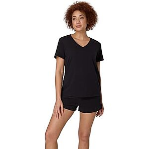 14.50 | Hanes Women's Pajama Set,Sleepwear V-Neck Tee & Sleep Shorts Loungewear at Amazon