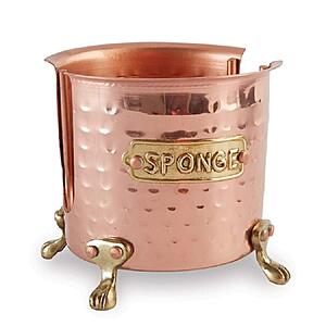 14.00:Mud Pie Kitchen Sponge Holder Caddy,Copper
